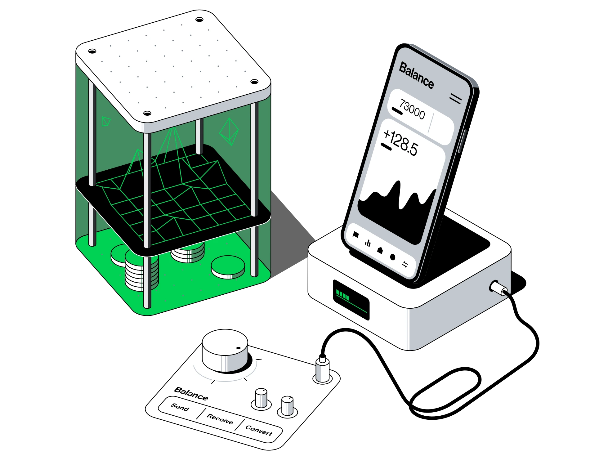 Composição visual de contexto industrial e operação conectada